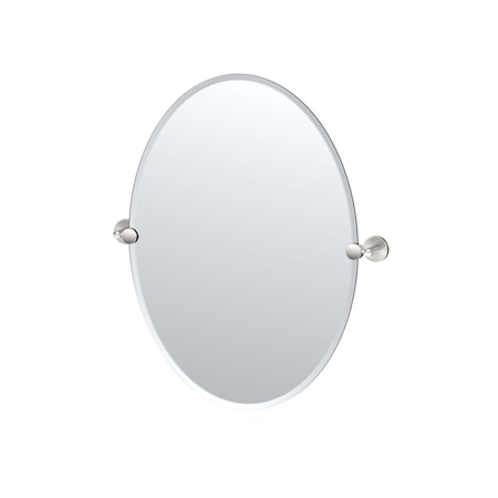 Gatco Sky 26.5" Frameless Oval Mirror Satin Nickel 5569