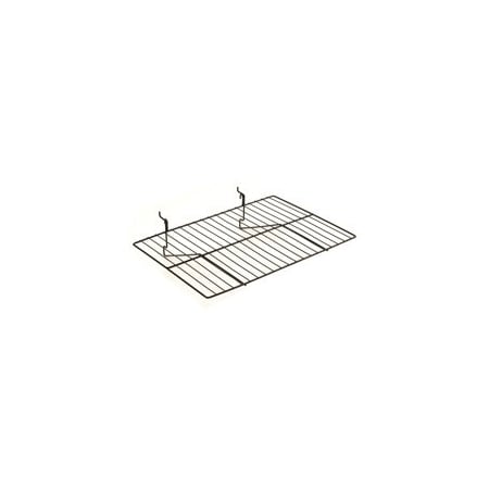 Specialty Store Services Black Straight Wire Shelving For Slatwall, 14 In. W X 20 In. L 2166