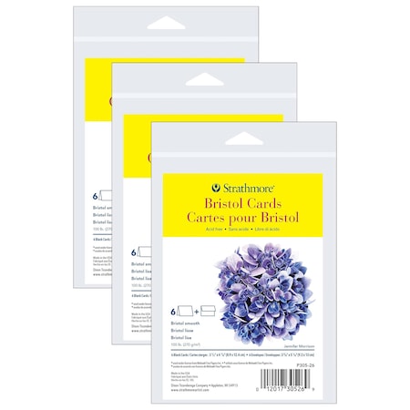Strathmore 300 Series Bristol Cards & Envelopes, Anniversary Size, 3.5x4.875 inch, 18PK P305-26