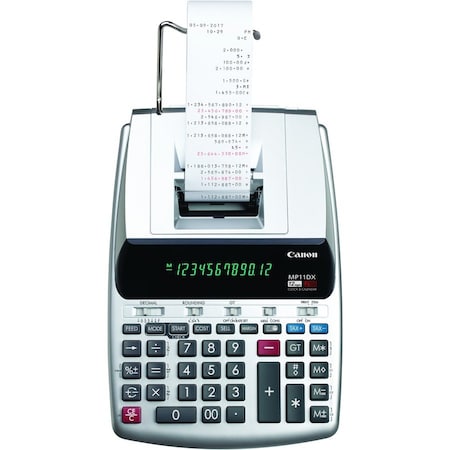 Canon MP11DX-2 Printing Calculator, Black/Red Print, 3.7 Lines/Sec 2198C001