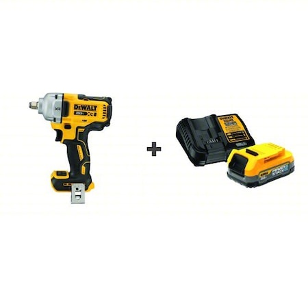 Dewalt Impact Wrench, 20 V DC DCF891B/DCBP034C