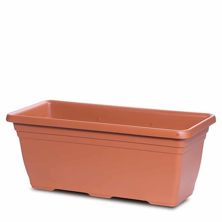 Crescent Garden Dylan Rectangular Planter Box - XL Herb Planter - 39"x 18" x 16"H, Terracotta-like Color, 3PK AZ287030C
