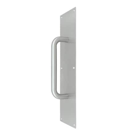 Patioplus 4 x 16 in. Pull Plate with Handle, Satin Stainless Steel - 25 Case PA2667195