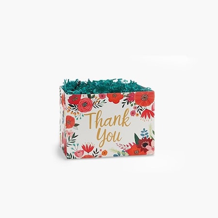 Nashville Wraps Thank You Flowers Basket Box, Small 6.75x4x5, 6PK TYFS