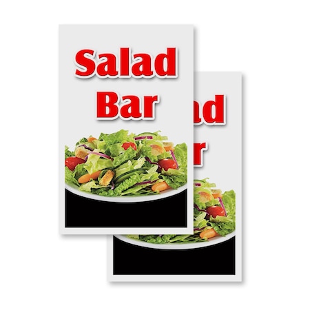 Signmission Salad Bar, Vinyl Decals Only 24 Inch x 36 Inch, Vinyl Decal, 2PK DSB-2436-2PACK-Salad Bar