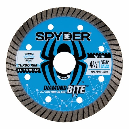 Spyder Masonry Cutting Wheel, Cont. Turbo, 4-1/2'' 14116