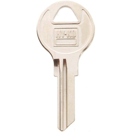 Hy-Ko Key Blank, Brass, Nickel, For: Chicago Cabinet, House Locks and Padlocks 11010AP4