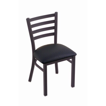 Holland Bar Stool Co 400 Jackie 18" Chair with Black Wrinkle Finish and Black Vinyl Seat 40018BWBlkVinyl