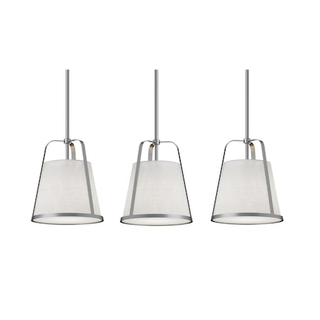 Afx Lizzette 3-Light Linear Pendant, 60W, Satin Nickel LIZP10MBSNLNR3