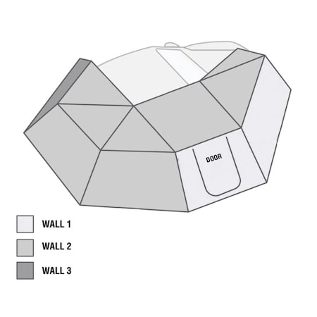 Overland Vcl Awning-Accessories Rv, Side Wall 3; For Use With Nomadic 270 Awning; 8.52 Feet Length X 7.38 Feet 18149909