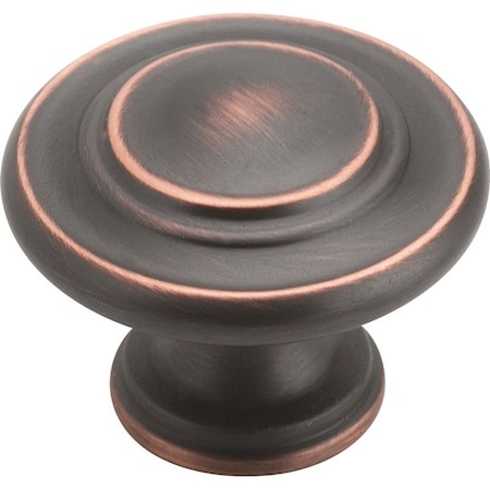 Amerock Cabinet Knob, 1 in Projection, Zinc, OilRubbed Bronze TEN1586ORB