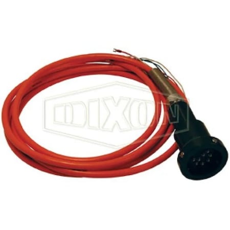 Dixon Thermistor Plug Assembly, Green Plug, 10 Contact Pin, 4 J-Slots, 20 ft Straight Orange Cable Cana FT600SC
