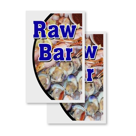 Signmission Raw Bar, Vinyl Decals Only 24 Inch x 36 Inch, Vinyl Decal, 2PK DSB-2436-2PACK-Raw Bar
