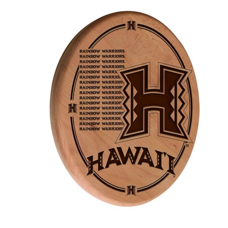 Holland Bar Stool Co University of Hawaii 13" Laser Engraved Solid Wood Sign WSgnLNatHawaii