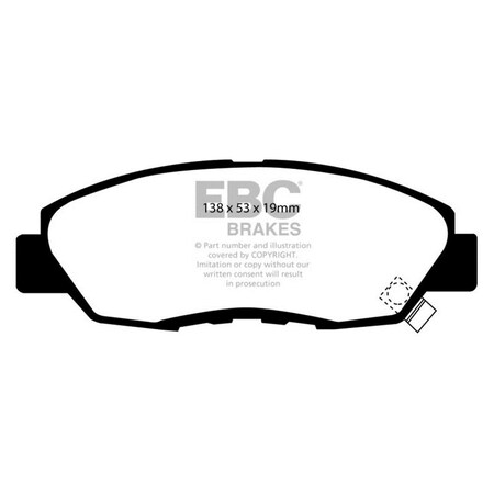 Ebc DP3812-2C Redstuff Front Brake Pads for 97 Acura CL 2.2 DP3812/2C