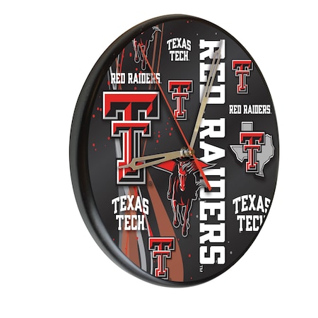 Holland Bar Stool Co Texas Tech University 13" Solid Wood Clock WClkPBlkTXTech