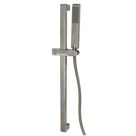 Kingston Brass 24" Stainless Steel Shower Slide Bar with Hand Shower and Holder, Brushed Nickel KX2548
