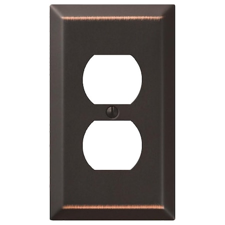 Amertac Wallplate, 1 Gang, Steel, Aged Bronze 163DDB