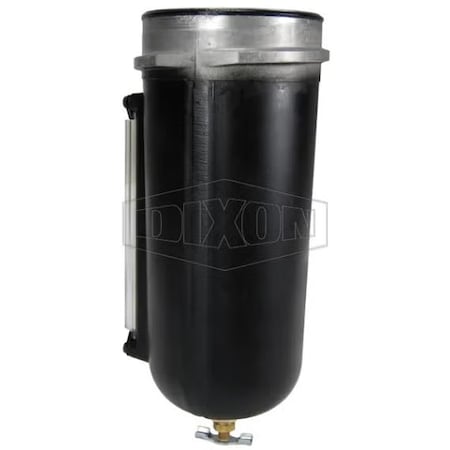Dixon Filter Bowl with Drain, For Use with F17 Filter, Metal 5390-77