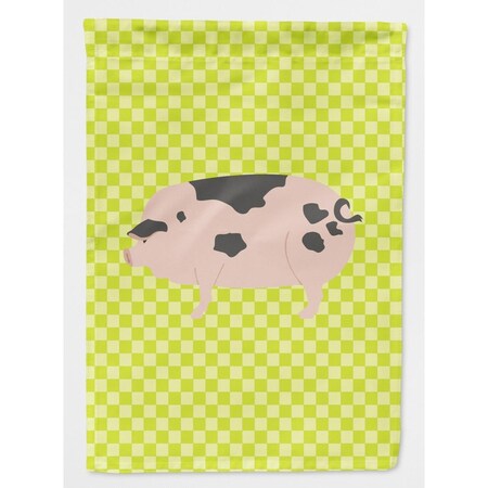 Carolines Treasures Gloucester Old Spot Pig Green Flag Canvas House BB7766CHF