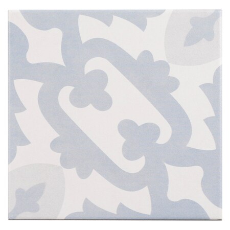 Andova Tiles Istanelle Turiya Blue 8-in. Encaustic Matte Porcelain Wall & Floor Tile (8.17 Square Feet Per Box) ANDIST1125
