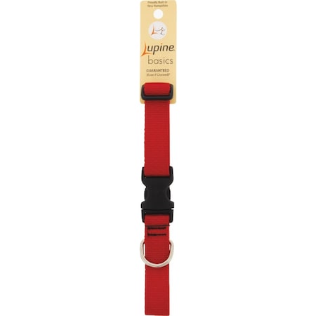 Lupine 1'' Traditional Solid Red 12 to 20'' Adjustable Collar 22552