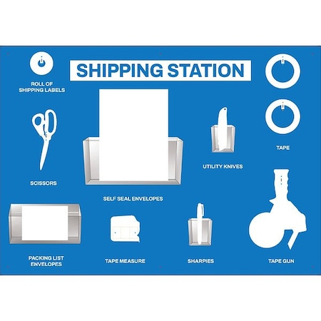 Visual Workplace Shipping Supplies Shadow Board 30-1910-3042-S30801