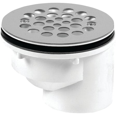 Oatey Shower Drain, PVC, Black/White 42787
