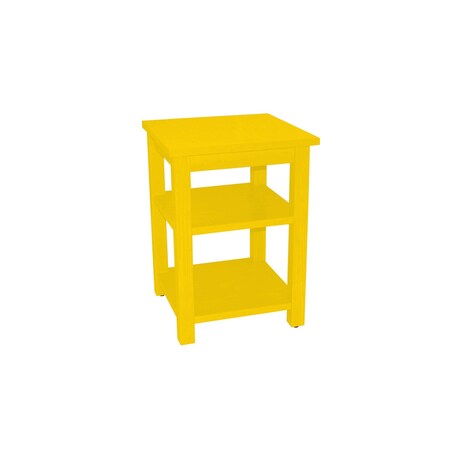 Homeroots 28" Yellow Solid Wood Nightstand 548315