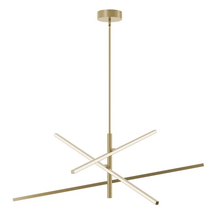 Afx Knoll - LED Pendant - 48in - Light Antique Brass KNOP48LAJUDLB