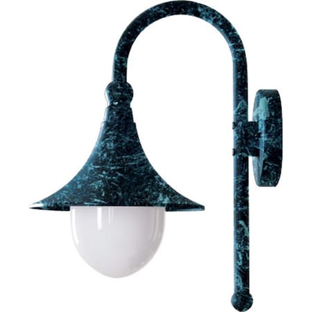 Intense Powder Coated Cast Aluminum Wall Light Fixture, Verde Green - 18 x 10.18 x 14.50 in. IN2945130
