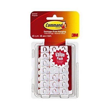Pinpoint Command Door Decorating Clips, White, 40PK PI834010
