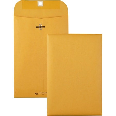 Quality Park Gummed Clasp Envelope, 28Lb, 6x9in, 100PK 37855