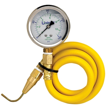 Underhill Pitot Tube attached to 30'' Flex Hose with 160PSI pressure gauge A-PHG-160K