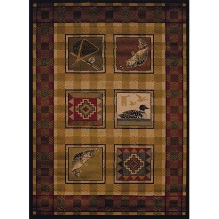 United Weavers 7 ft. 10 in. x 10 ft. 6 in. Affinity Stamp Oversize RugLodge 750 04143 912