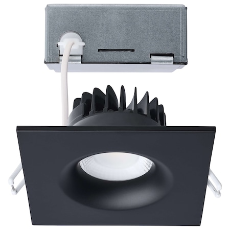 Satco 10W LED Direct Wire Downlight Remote Driver CCT Selectable Dimmable Square Black Finish S11634R1