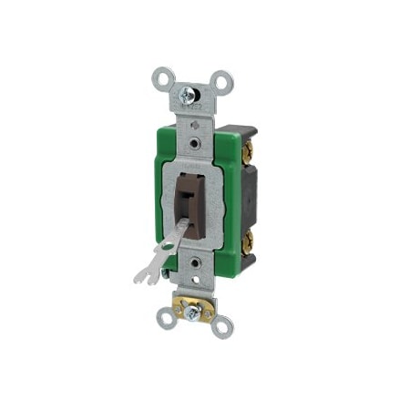 Leviton Locking Toggle Switch, 30 Amp, 120/277 Volt, Brown 3031-2L