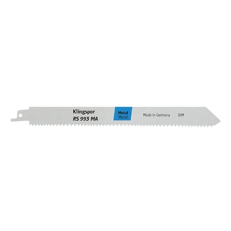 Klingspor Reciprocating Saw Blade, 9 in, 10-14 TPI, Bi-Metal, for Metal, Straight Back, 5 Pack 670338