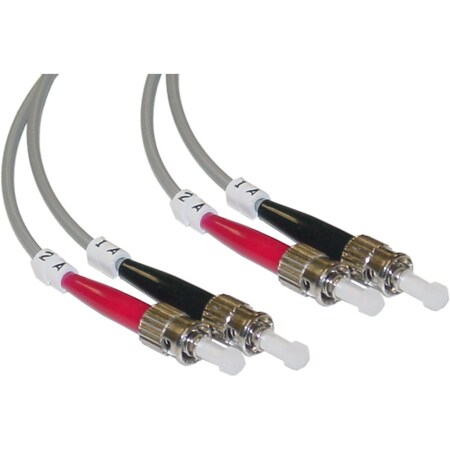 Cable Wholesale ST/UPC OM2 Duplex 2.0mm Fiber Optic Patch Cord, OFNR, Multimode 50/125, Orange Jacket, STST-11003
