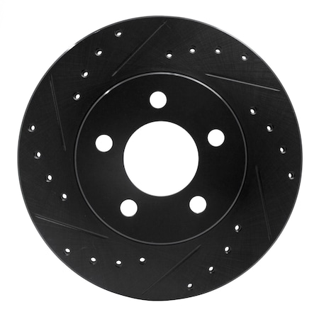 Dynamic Friction Co DFC Brake Rotor - Drilled and Slotted - Black 633-54144L