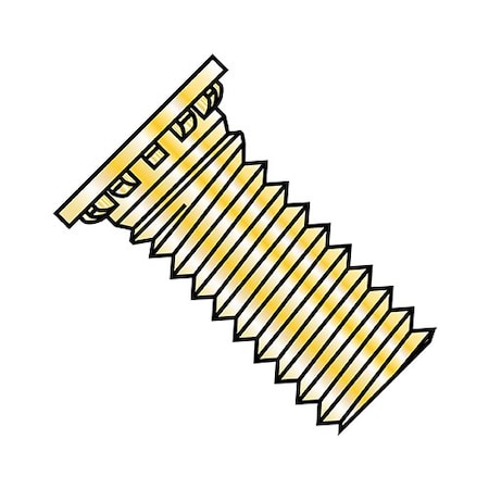 Zoro Select 4-40X1 1/8 Clinch Stud 12 Rib Shldr Zinc Yellow, 10000Pk 0418SCNY