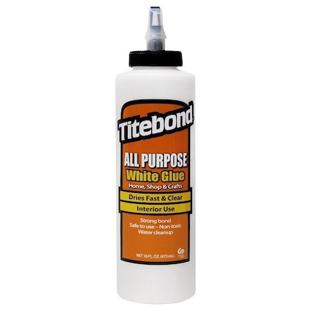 Titebond All Purpose Glue, White, 16 oz Bottle 5034