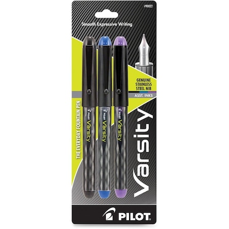 Pilot Pen, Fountain, Varsity, Med, PK3 90022