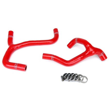 Hps Performance High Temp Reinforced Silicone Radiator Coolant Hose Kit, Red, 57-1238-RED