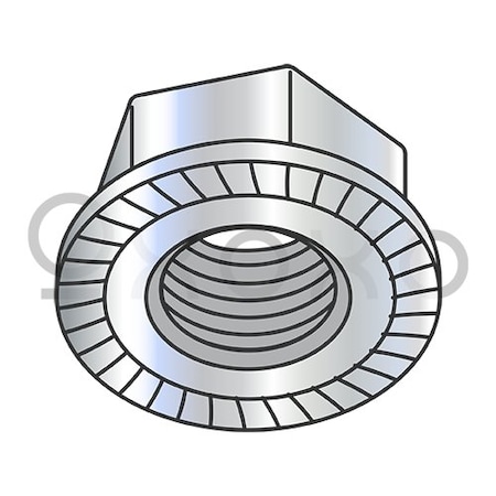 Oxoxo M3-0.5 Din 6923 Metric Class 8 Hex Flange Nut Serrated Zinc, 10000PK 548384