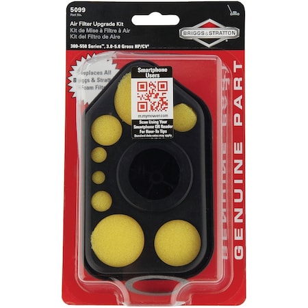 Briggs & Stratton 3 To 5 HP Foam Engine Air Filter with Pre-Cleaner 5099K