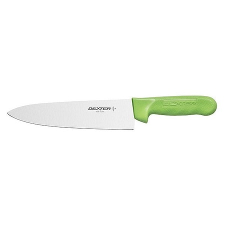 Dexter Russell Chef Knife, 8" L, SS Blade, Green 12443G