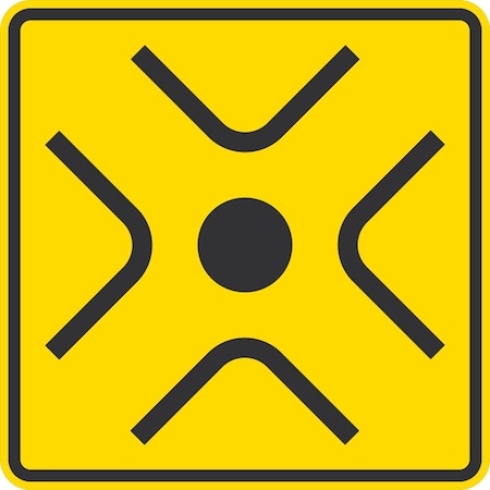 Lyle Circular Intersection Symbol, 30x30, High Intensity Prismatic, Yellow G-15271-HI_30x30
