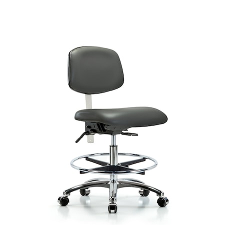 Blue Ridge Ergonomics Vinyl Clean Room Chair BR-NCR-VMBCH-CR-T0-A0-CF-CC-8823
