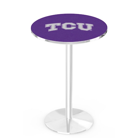 Holland Bar Stool Co 42" Chrome TCU Pub Table, 36" dia. Top L214C4236TexChr